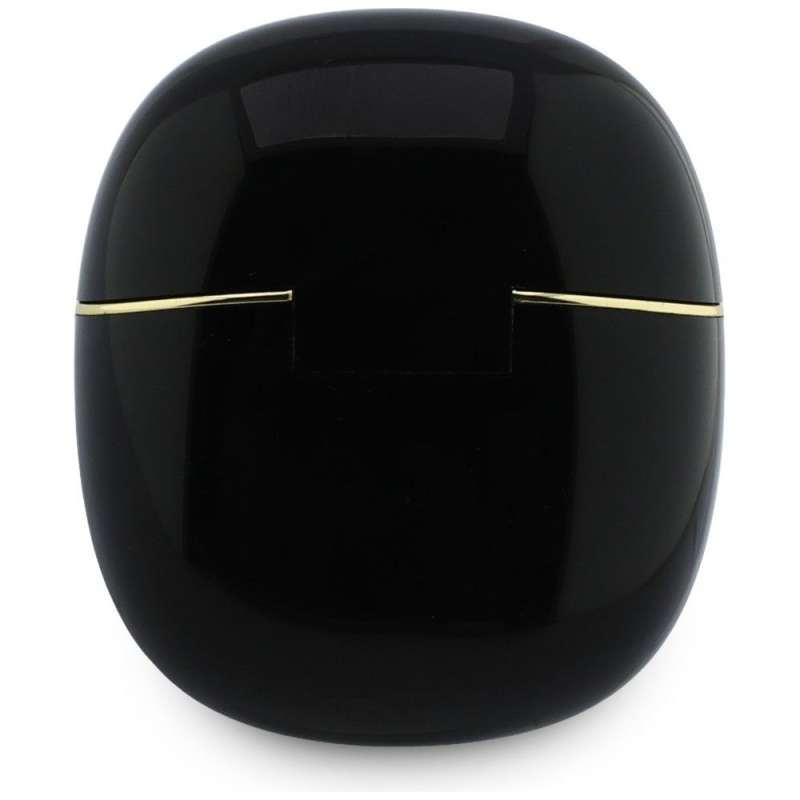 SPOTT-GR GUESS Glossy Gold Line Classic Earbuds - Ασύρματα In-Ear Ακουστικά Bluetooth σε Μαύρο Χρώμα