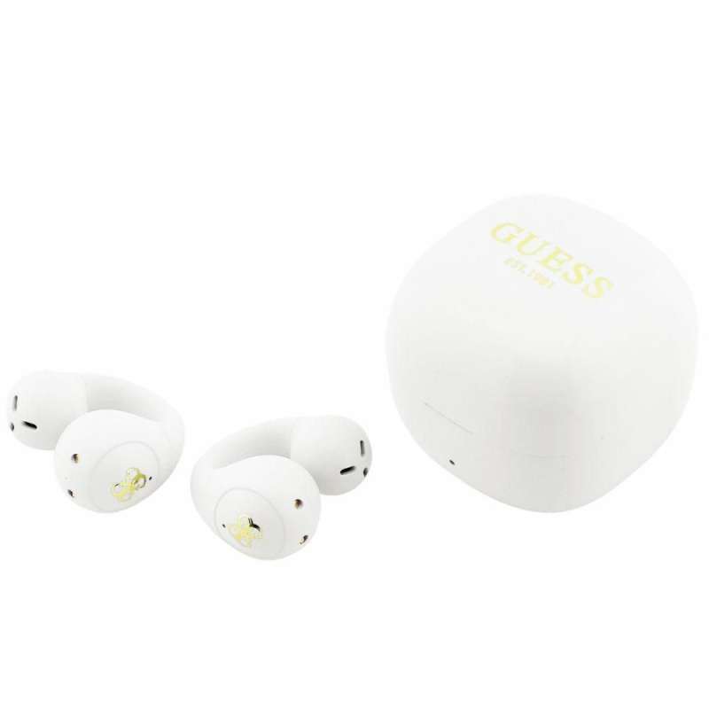 SPOTT-GR GUESS Mini Classic Earbuds - Ασύρματα In-Ear Ακουστικά Bluetooth σε Άσπρο Χρώμα