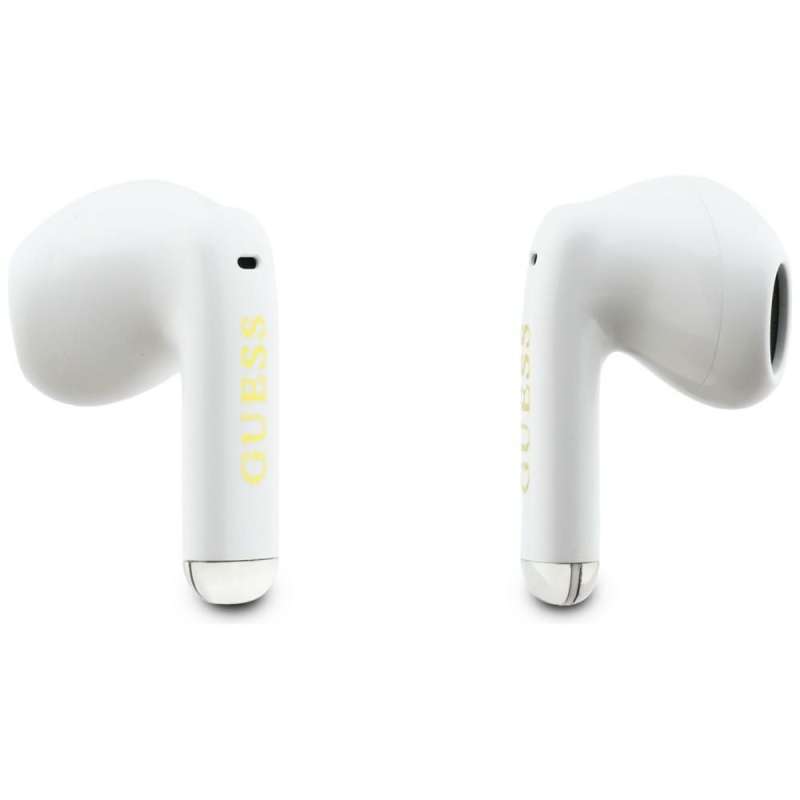 SPOTT-GR GUESS Glossy Gold Line Classic Earbuds - Ασύρματα In-Ear Ακουστικά Bluetooth σε Μωβ Χρώμα