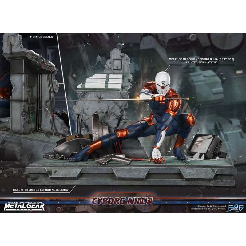 SPOTT-GR Metal Gear Solid - Φιγούρα Cyborg Ninja (Gray Fox) Μεγέθους 41cm