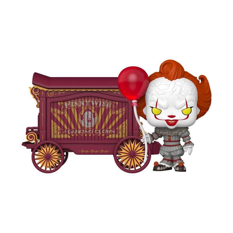 SPOTT-GR It-Welcome to Derry POP! Town - Φιγούρα Βινυλίου Pennywise & Wagon Μεγέθους 9cm