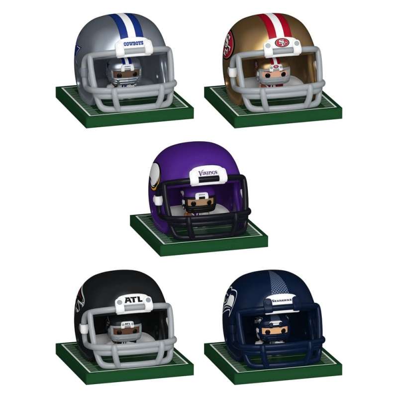 SPOTT-GR NFL Bitty POP! Helmets - Φιγούρες Βινυλίου NFC Series 1 Σετ (Σετ 12 Τεμάχια)