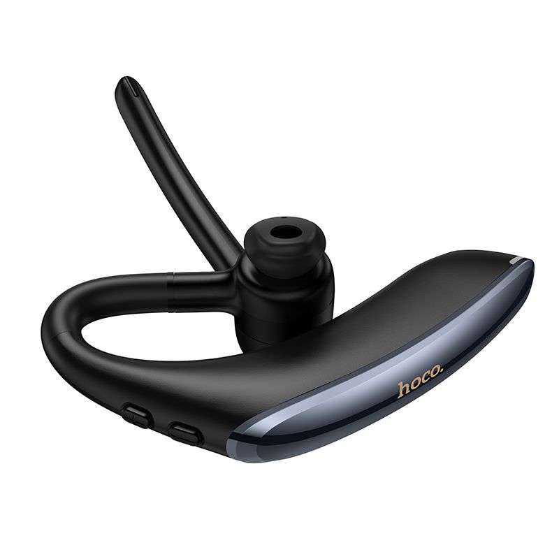 SPOTT-GR Hoco E90 - Ασύρματο In-Ear Mono Επαγγελματικό Bluetooth Headset με ENC (Ακύρωση Θορύβου) σε Μαύρο Χρώμα