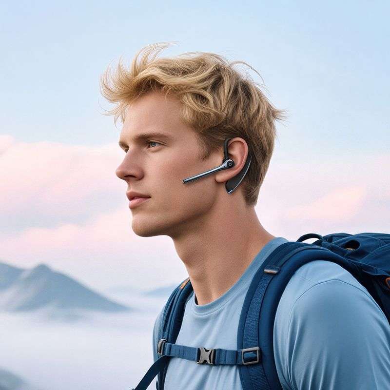 SPOTT-GR Hoco E90 - Ασύρματο In-Ear Mono Επαγγελματικό Bluetooth Headset με ENC (Ακύρωση Θορύβου) σε Μαύρο Χρώμα