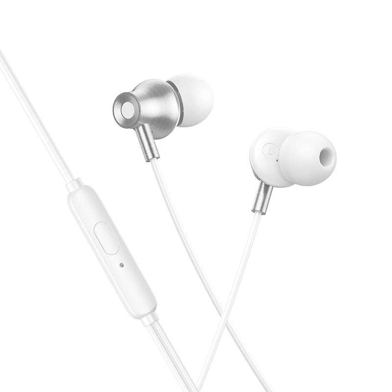 SPOTT-GR Hoco M119 - Ενσύρματα In-Ear Ακουστικά με Μικρόφωνο και Υποδοχή Jack 3.5mm σε Άσπρο / Ασημί Χρώμα