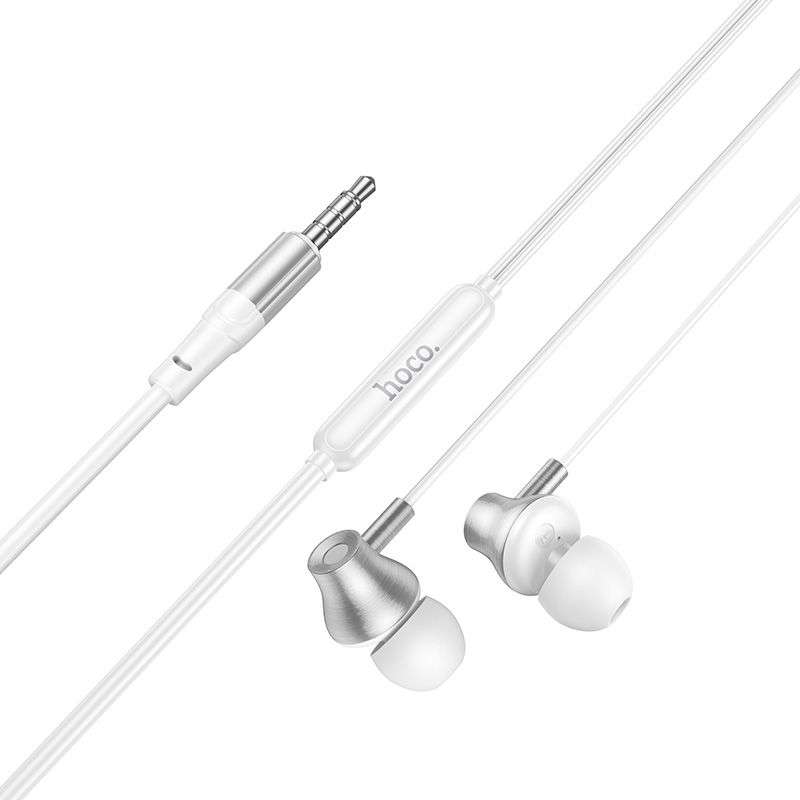 SPOTT-GR Hoco M119 - Ενσύρματα In-Ear Ακουστικά με Μικρόφωνο και Υποδοχή Jack 3.5mm σε Άσπρο / Ασημί Χρώμα