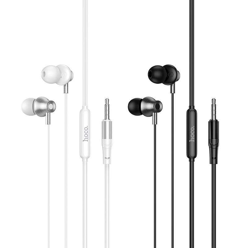SPOTT-GR Hoco M119 - Ενσύρματα In-Ear Ακουστικά με Μικρόφωνο και Υποδοχή Jack 3.5mm σε Άσπρο / Ασημί Χρώμα