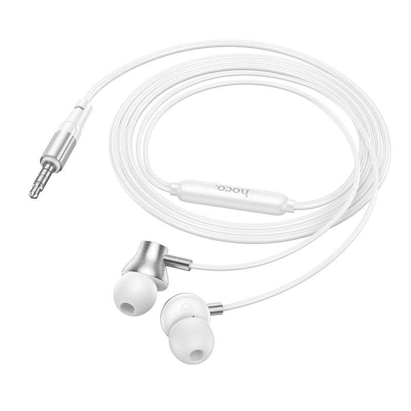 SPOTT-GR Hoco M119 - Ενσύρματα In-Ear Ακουστικά με Μικρόφωνο και Υποδοχή Jack 3.5mm σε Άσπρο / Ασημί Χρώμα