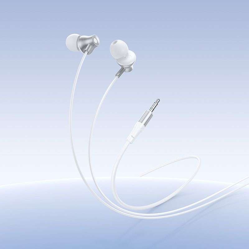 SPOTT-GR Hoco M119 - Ενσύρματα In-Ear Ακουστικά με Μικρόφωνο και Υποδοχή Jack 3.5mm σε Άσπρο / Ασημί Χρώμα