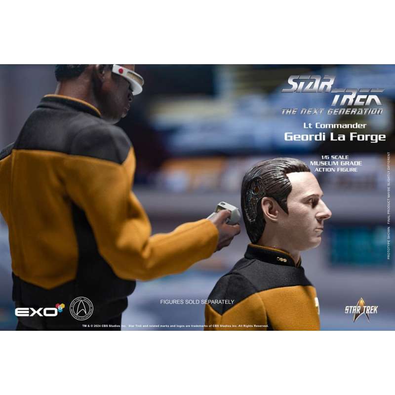 SPOTT-GR Star Trek: The Next Generation - Φιγούρα Δράσης (Αναλογία 1/6) Lt. Commander Geordi La Forge (Essentials Version) Μεγέθους 28cm