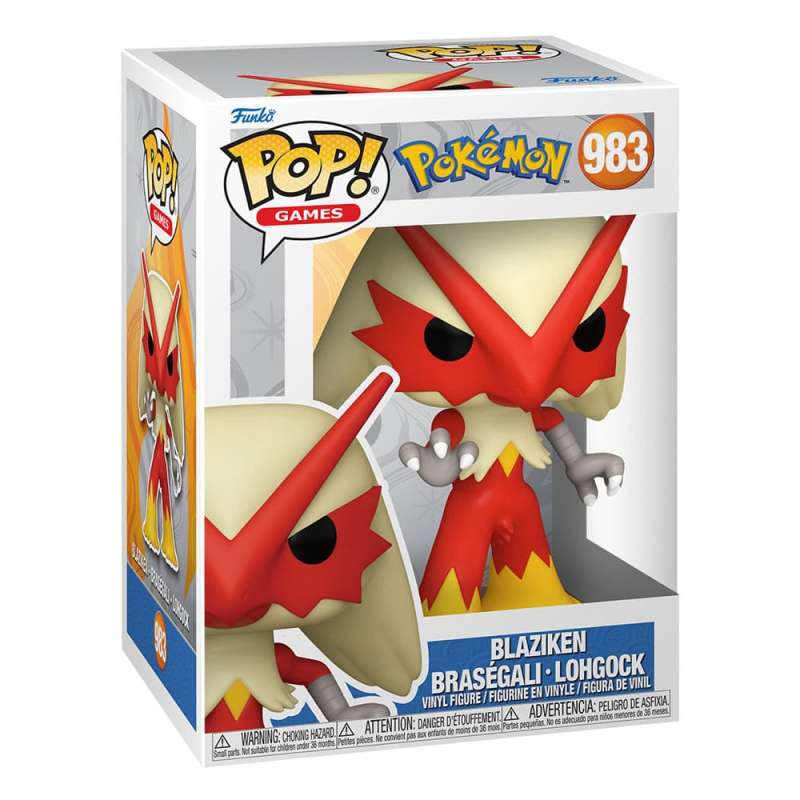 SPOTT-GR Pokémon POP! Games - Φιγούρα Βινυλίου Blaziken (EU Edition) Μεγέθους 9cm