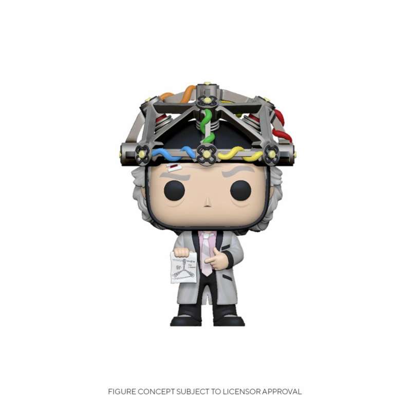 SPOTT-GR Back to the Future POP! - Φιγούρα Βινυλίου Doc w/Helmet Μεγέθους 9cm