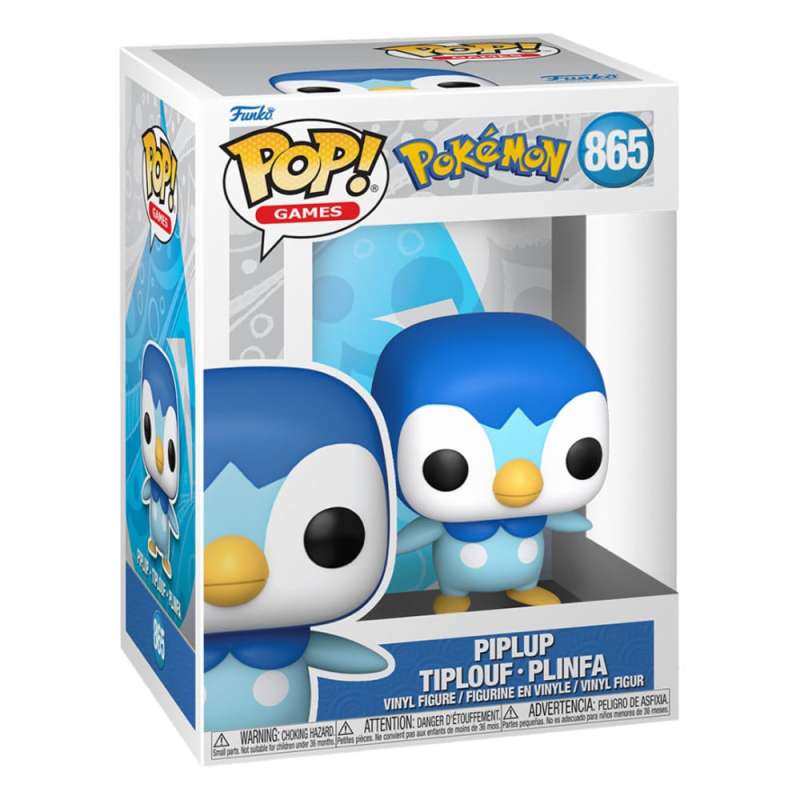 SPOTT-GR Pokémon POP! Games - Φιγούρα Βινυλίου Piplup (EU Edition) Μεγέθους 9cm