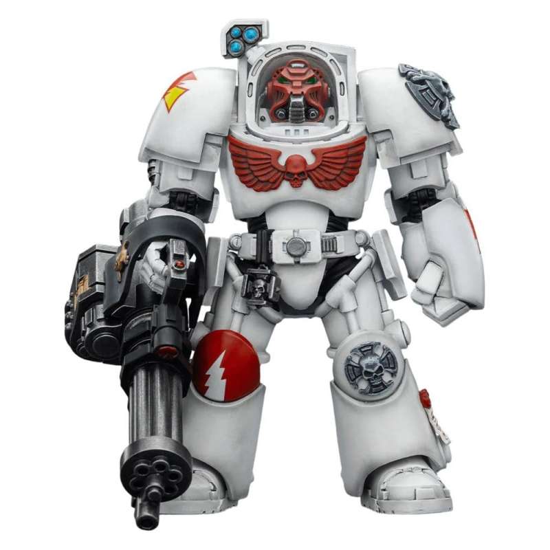 SPOTT-GR Warhammer 40,000 - Φιγούρα Δράσης White Scars Terminator 3 with Power Fist and Assault Cannon Μεγέθους 14cm