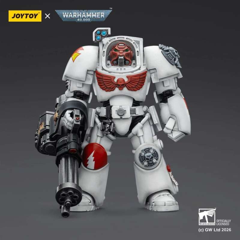 SPOTT-GR Warhammer 40,000 - Φιγούρα Δράσης White Scars Terminator 3 with Power Fist and Assault Cannon Μεγέθους 14cm