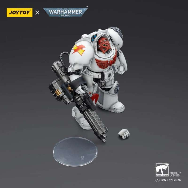 SPOTT-GR Warhammer 40,000 - Φιγούρα Δράσης White Scars Terminator 3 with Power Fist and Assault Cannon Μεγέθους 14cm