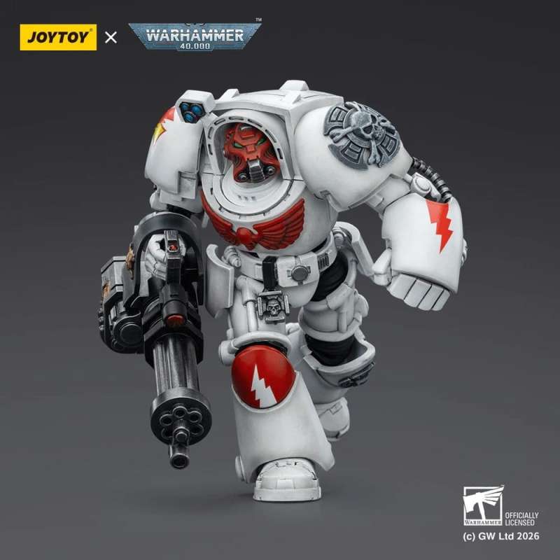SPOTT-GR Warhammer 40,000 - Φιγούρα Δράσης White Scars Terminator 3 with Power Fist and Assault Cannon Μεγέθους 14cm
