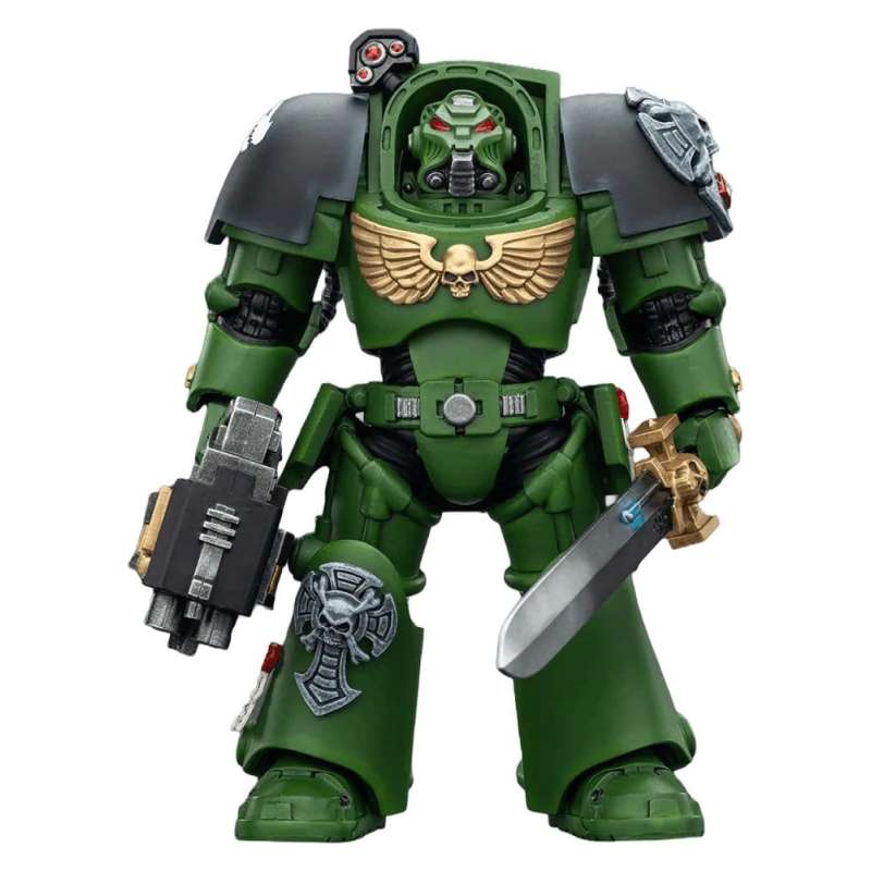 SPOTT-GR Warhammer 40,000 - Φιγούρα Δράσης Salamanders Terminator 1 with Power Sword and Storm Bolter Μεγέθους 14cm