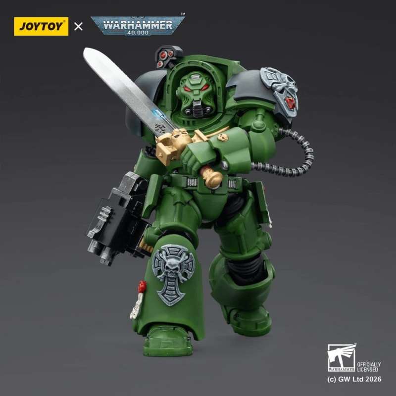 SPOTT-GR Warhammer 40,000 - Φιγούρα Δράσης Salamanders Terminator 1 with Power Sword and Storm Bolter Μεγέθους 14cm