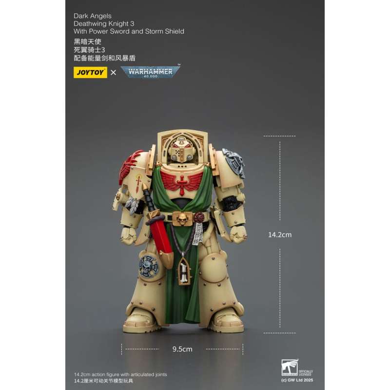 SPOTT-GR Warhammer 40,000 - Φιγούρα Δράσης Dark Angels Deathwing Knight 3 Μεγέθους 14cm