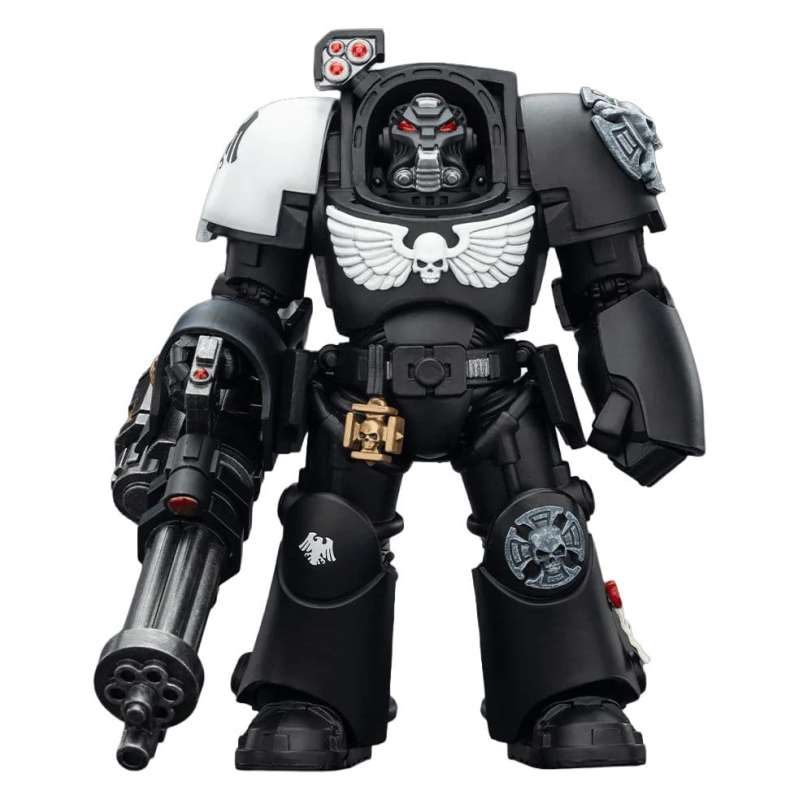 SPOTT-GR Warhammer 40,000 - Φιγούρα Δράσης Raven Guard Terminator 3 with Power Fist and Assault Cannon Μεγέθους 14cm