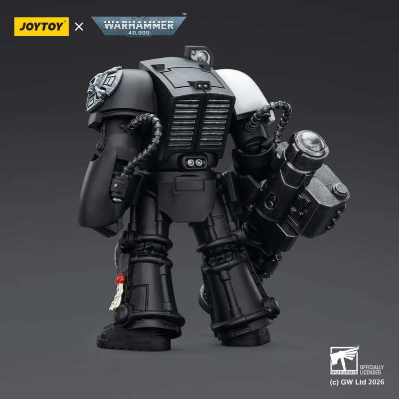SPOTT-GR Warhammer 40,000 - Φιγούρα Δράσης Raven Guard Terminator 3 with Power Fist and Assault Cannon Μεγέθους 14cm