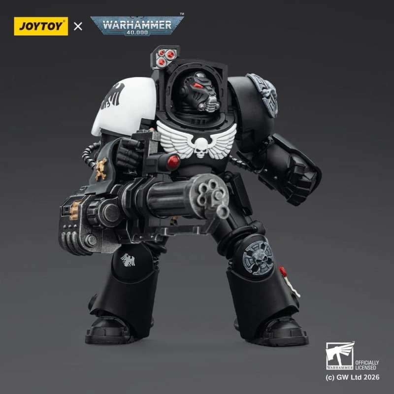 SPOTT-GR Warhammer 40,000 - Φιγούρα Δράσης Raven Guard Terminator 3 with Power Fist and Assault Cannon Μεγέθους 14cm