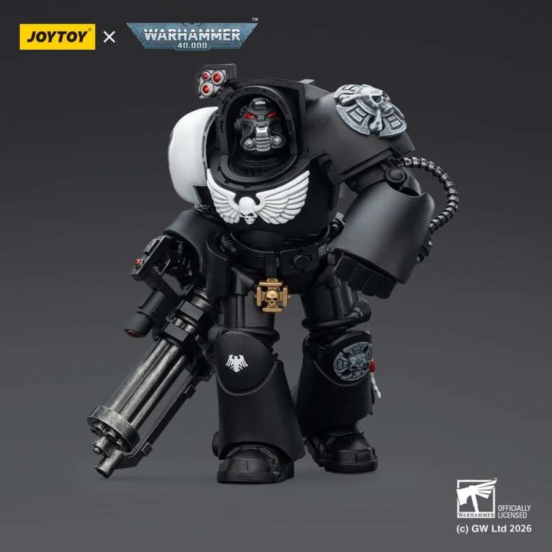 SPOTT-GR Warhammer 40,000 - Φιγούρα Δράσης Raven Guard Terminator 3 with Power Fist and Assault Cannon Μεγέθους 14cm