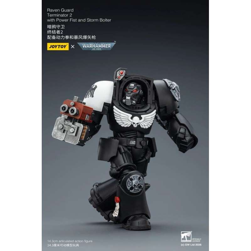 SPOTT-GR Warhammer 40,000 - Φιγούρα Δράσης Raven Guard Terminator 2 With Power Fist and Storm Bolter Μεγέθους 14cm