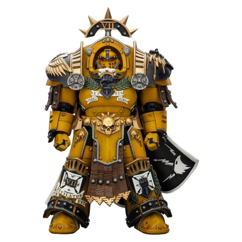 SPOTT-GR Warhammer Imperial Fists - Φιγούρα Δράσης Legion Praetor in Tartaros Terminator Armourwith Power Sword and Vigil Storm Shield Μεγέθους 14cm