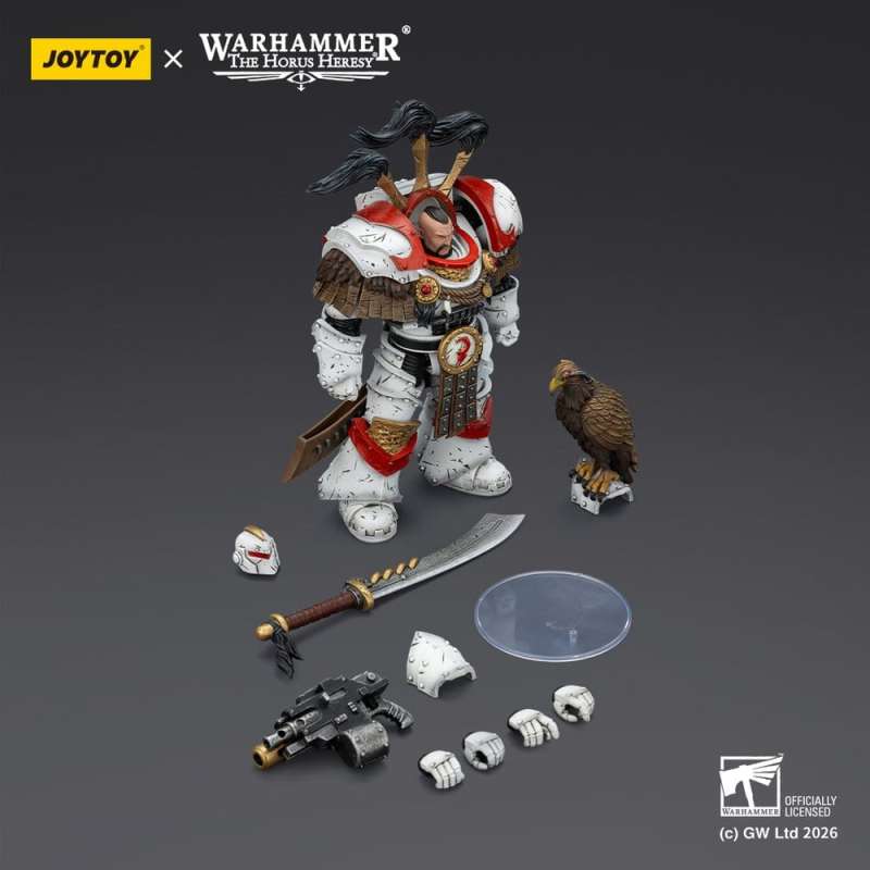 SPOTT-GR Warhammer 40,000 - Φιγούρα Δράσης White Scars Legion Praetor in Cataphractii Terminator Armour With Cyber Hawk Chogorian Sword and Combi-Melta Μεγέθους 14cm