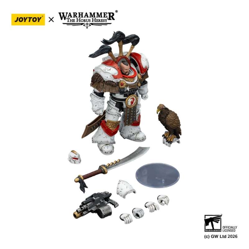 SPOTT-GR Warhammer 40,000 - Φιγούρα Δράσης White Scars Legion Praetor in Cataphractii Terminator Armour With Cyber Hawk Chogorian Sword and Combi-Melta Μεγέθους 14cm