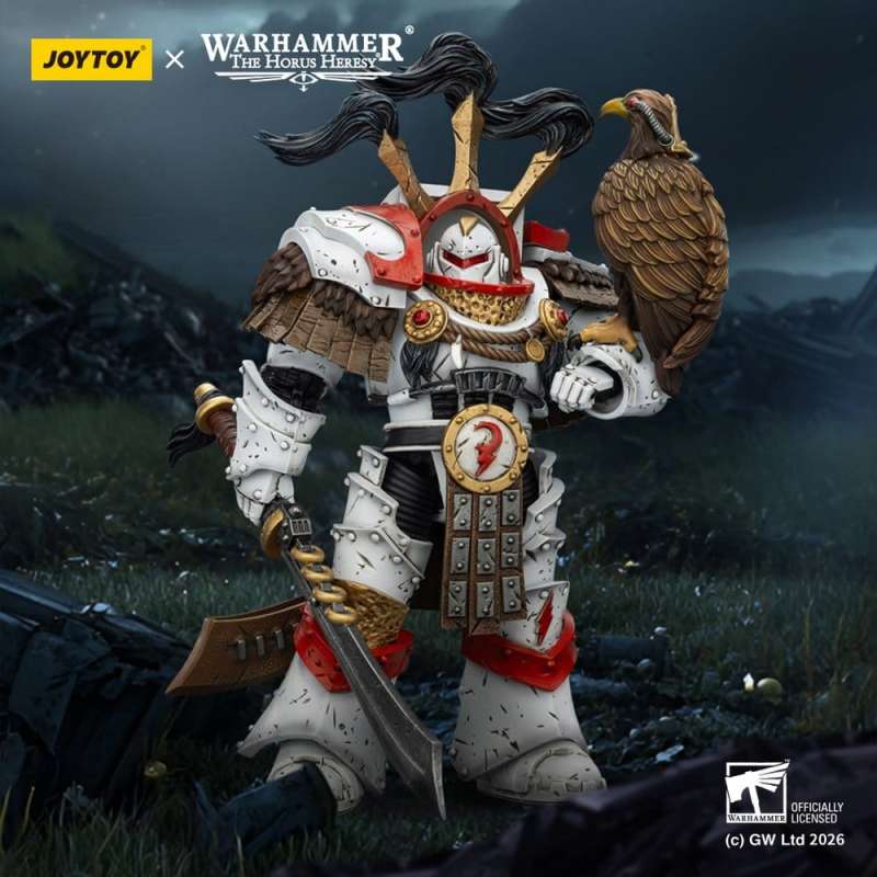 SPOTT-GR Warhammer 40,000 - Φιγούρα Δράσης White Scars Legion Praetor in Cataphractii Terminator Armour With Cyber Hawk Chogorian Sword and Combi-Melta Μεγέθους 14cm