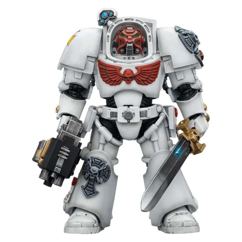 SPOTT-GR Warhammer 40,000 - Φιγούρα Δράσης White Scars Terminator 1 With Power Sword and Storm Bolter Μεγέθους 14cm