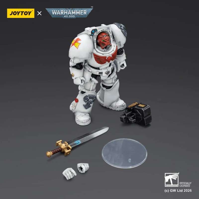 SPOTT-GR Warhammer 40,000 - Φιγούρα Δράσης White Scars Terminator 1 With Power Sword and Storm Bolter Μεγέθους 14cm