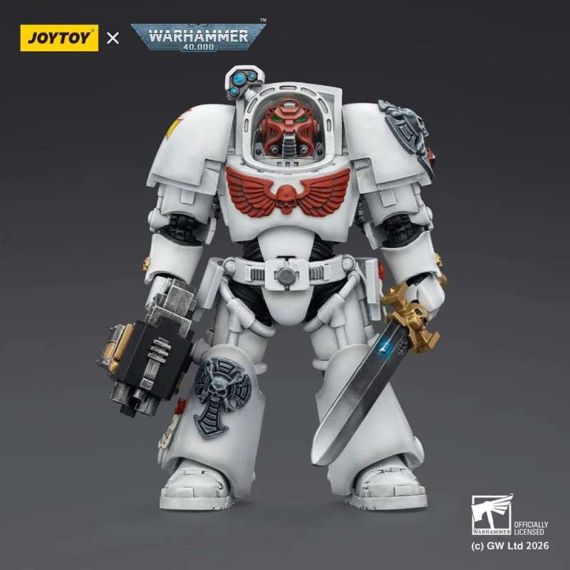 SPOTT-GR Warhammer 40,000 - Φιγούρα Δράσης White Scars Terminator 1 With Power Sword and Storm Bolter Μεγέθους 14cm