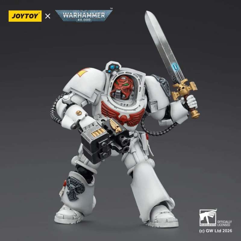SPOTT-GR Warhammer 40,000 - Φιγούρα Δράσης White Scars Terminator 1 With Power Sword and Storm Bolter Μεγέθους 14cm