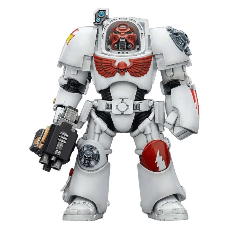 SPOTT-GR Warhammer 40,000 - Φιγούρα Δράσης White Scars Terminator 2 With Power Fist and Storm Bolter Μεγέθους 14cm