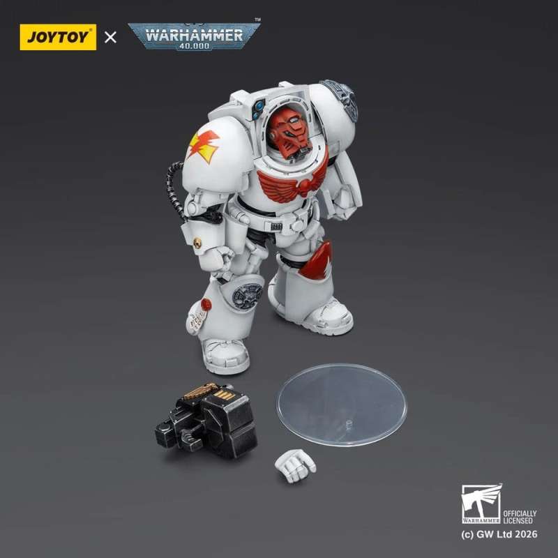 SPOTT-GR Warhammer 40,000 - Φιγούρα Δράσης White Scars Terminator 2 With Power Fist and Storm Bolter Μεγέθους 14cm