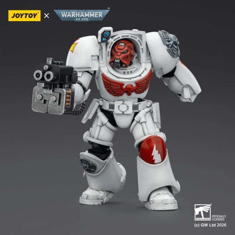 SPOTT-GR Warhammer 40,000 - Φιγούρα Δράσης White Scars Terminator 2 With Power Fist and Storm Bolter Μεγέθους 14cm