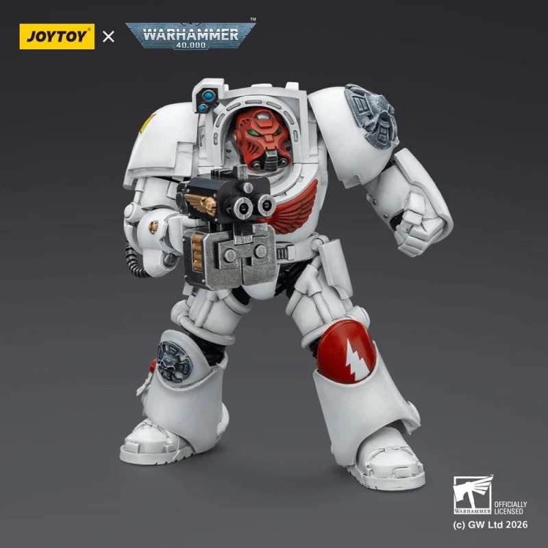 SPOTT-GR Warhammer 40,000 - Φιγούρα Δράσης White Scars Terminator 2 With Power Fist and Storm Bolter Μεγέθους 14cm