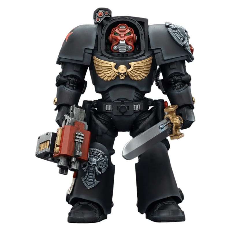 SPOTT-GR Warhammer 40,000 - Φιγούρα Δράσης Black Templars Terminator 1 With Power Sword and Storm Bolter Μεγέθους 14cm