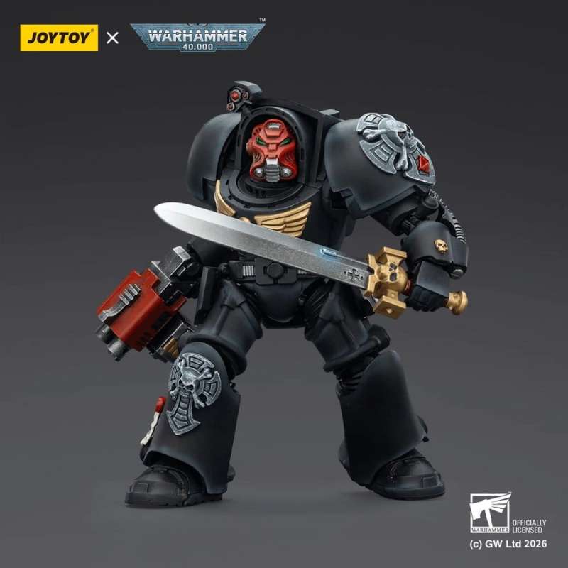 SPOTT-GR Warhammer 40,000 - Φιγούρα Δράσης Black Templars Terminator 1 With Power Sword and Storm Bolter Μεγέθους 14cm