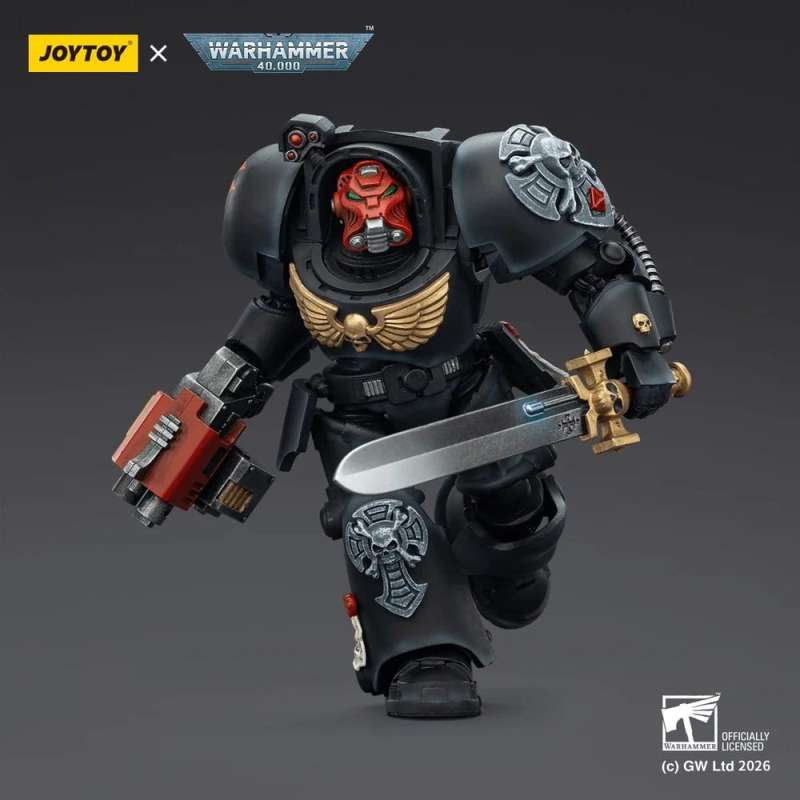 SPOTT-GR Warhammer 40,000 - Φιγούρα Δράσης Black Templars Terminator 1 With Power Sword and Storm Bolter Μεγέθους 14cm