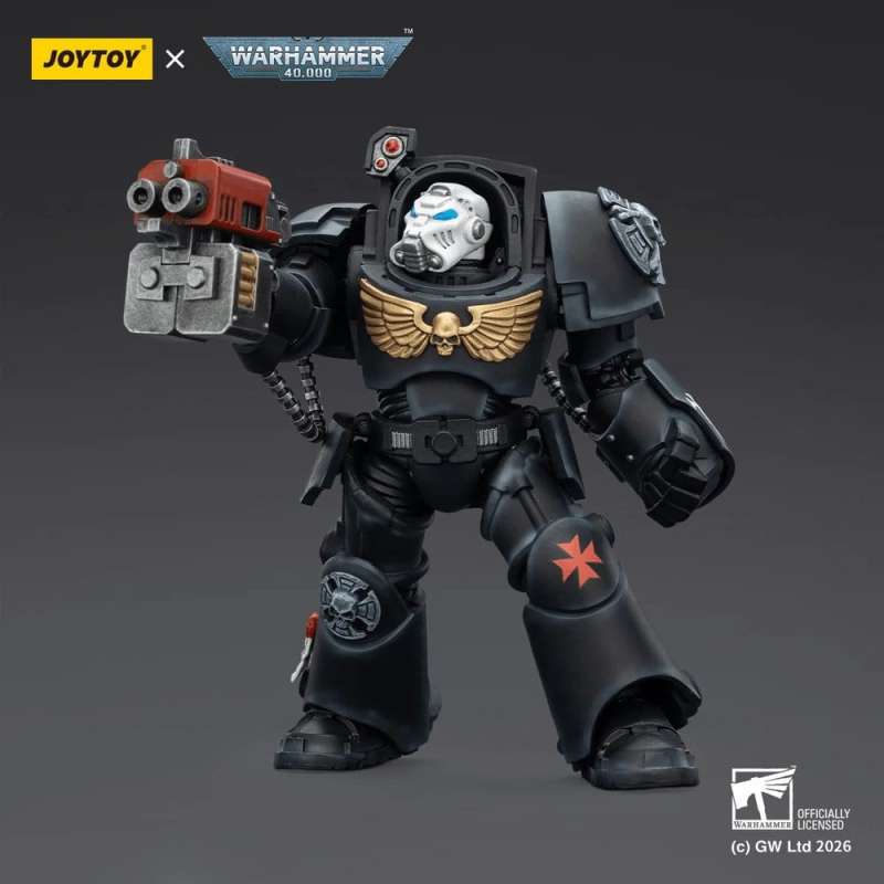 SPOTT-GR Warhammer 40,000 - Φιγούρα Δράσης Black Templars Terminator 2 With Power Fist and Storm Bolter Μεγέθους 14cm