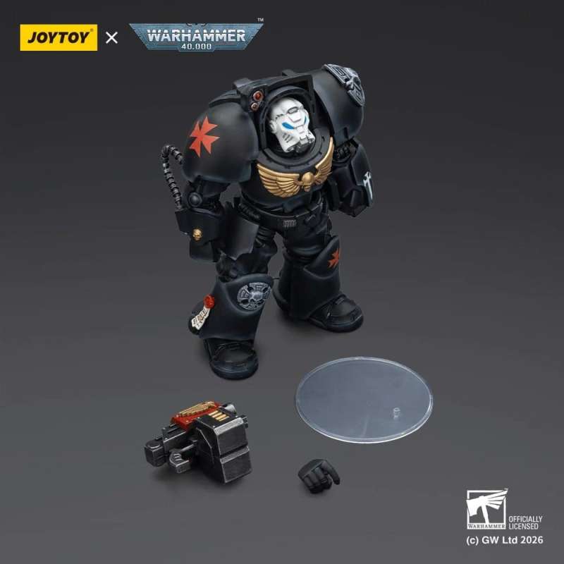 SPOTT-GR Warhammer 40,000 - Φιγούρα Δράσης Black Templars Terminator 2 With Power Fist and Storm Bolter Μεγέθους 14cm