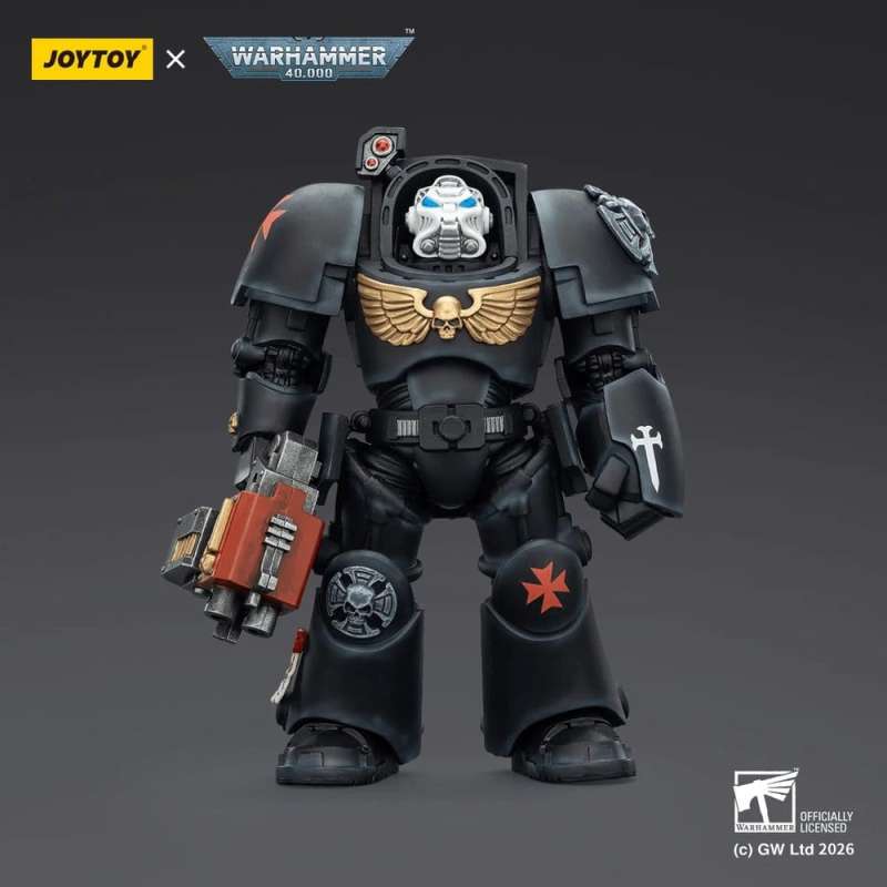 SPOTT-GR Warhammer 40,000 - Φιγούρα Δράσης Black Templars Terminator 2 With Power Fist and Storm Bolter Μεγέθους 14cm