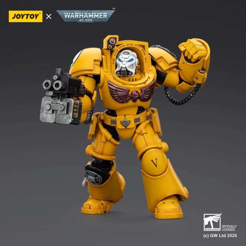 SPOTT-GR Warhammer 40,000 - Φιγούρα Δράσης Imperial Fists Terminator 2 With Power Fist and Storm Bolter Μεγέθους 14cm