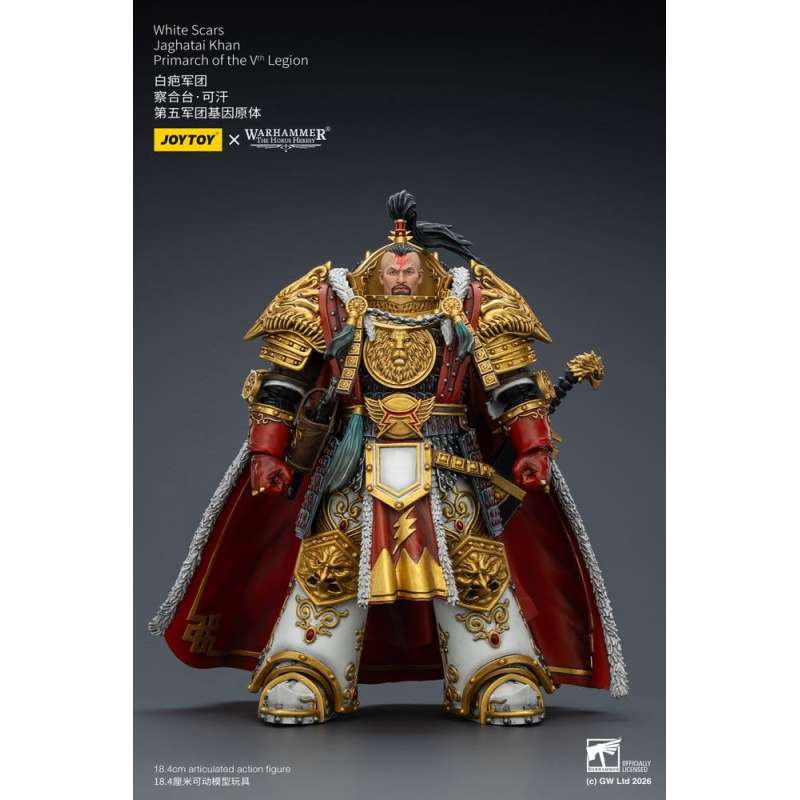 SPOTT-GR Warhammer The Horus Heresy - Φιγούρα Δράσης White Scars Jaghatai Khan Primarch of the Vth Legion Μεγέθους 19cm