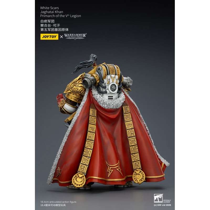 SPOTT-GR Warhammer The Horus Heresy - Φιγούρα Δράσης White Scars Jaghatai Khan Primarch of the Vth Legion Μεγέθους 19cm